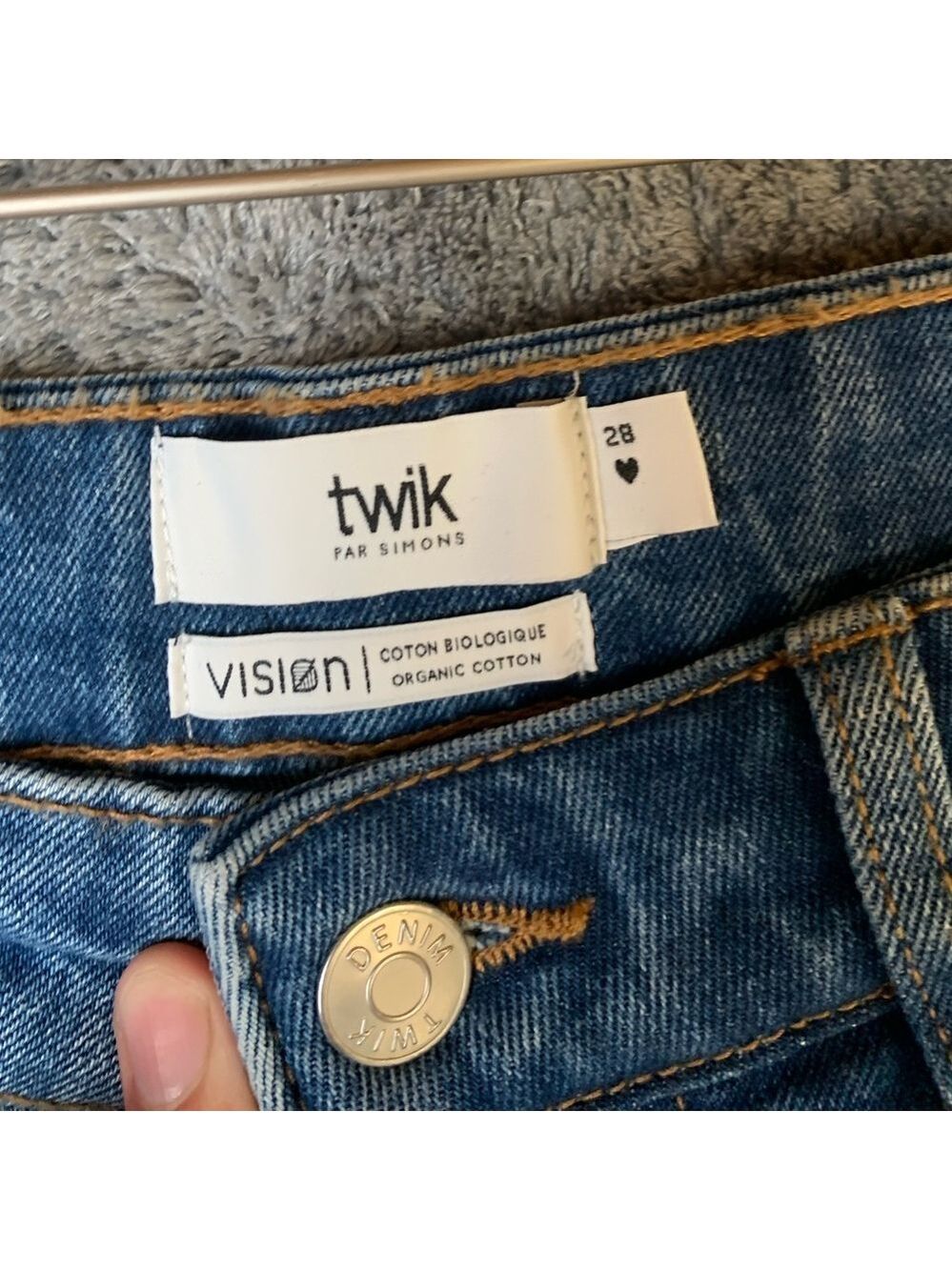 NWT! Twik Soul High Rise Straight Leg Size 28 Jeans Organic Cotton - Picture 3 of 12